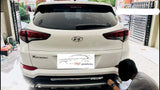 Hyundai Tucson Gen3 head and tailight covers - matte black